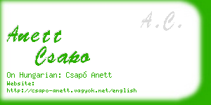 anett csapo business card